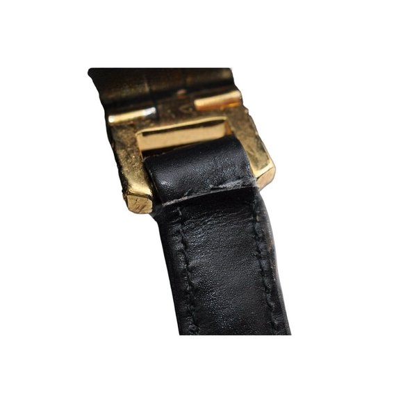 Gucci black leather top handle Kelly bag with blue lapis - Picture 13 of 16